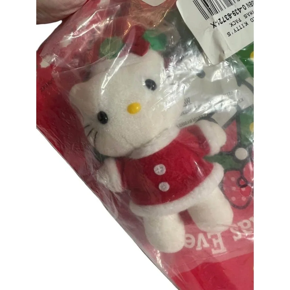 RARE Sanrio Hello Kitty‎ Scholastic Book & Plush 2002 Best Christmas Ever